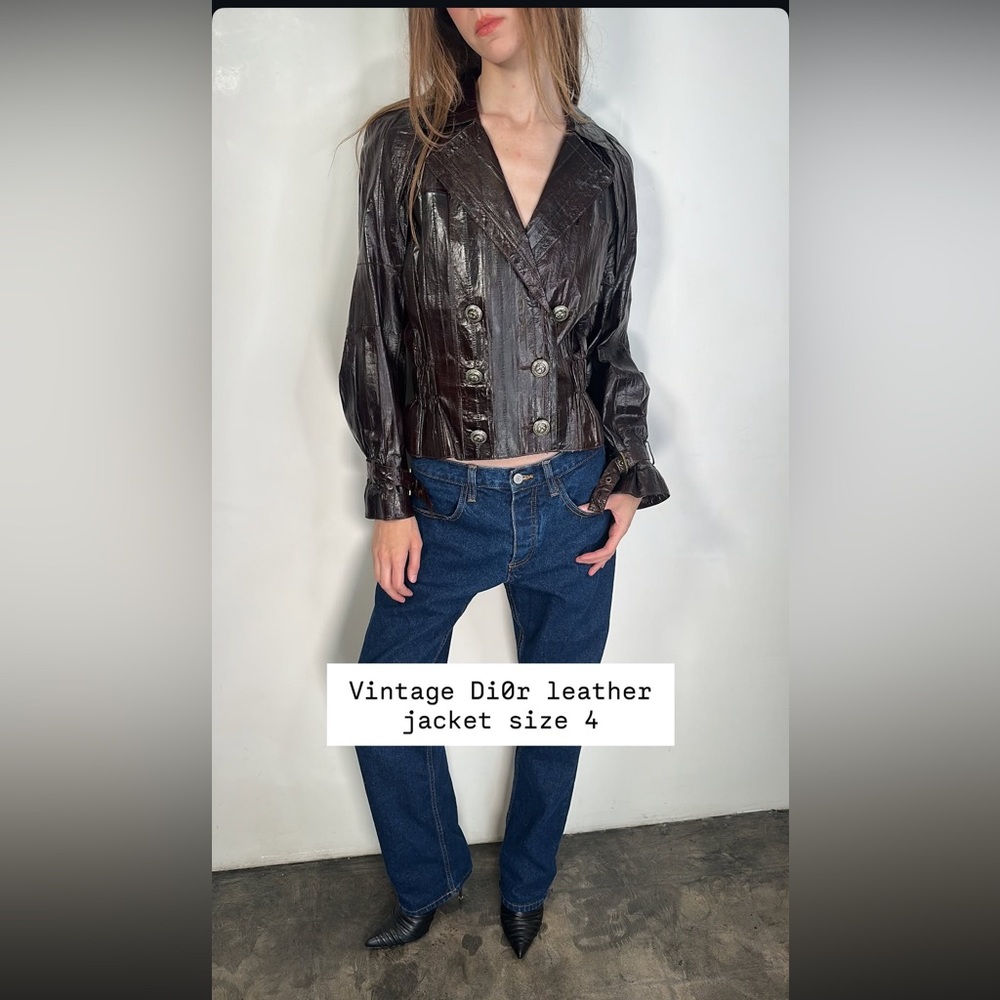 Dior Dark Brown eel skin Jacket - Picture 3 of 6